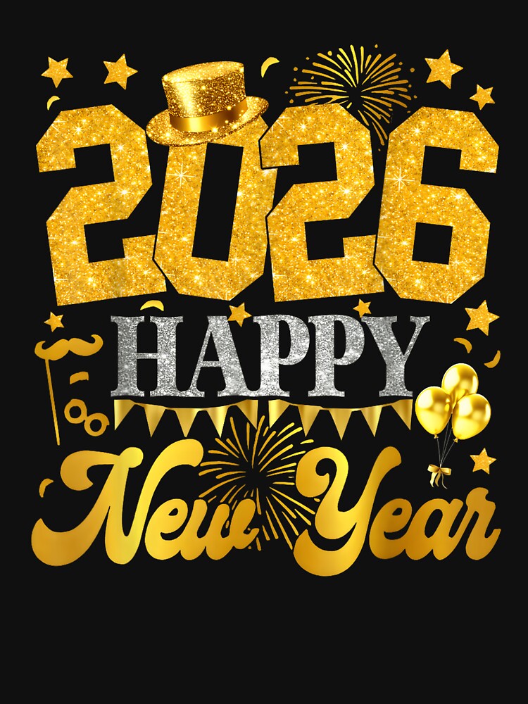 Happy New Year 2026 New Years Eve Party Countdown Fireworks by Juansustait