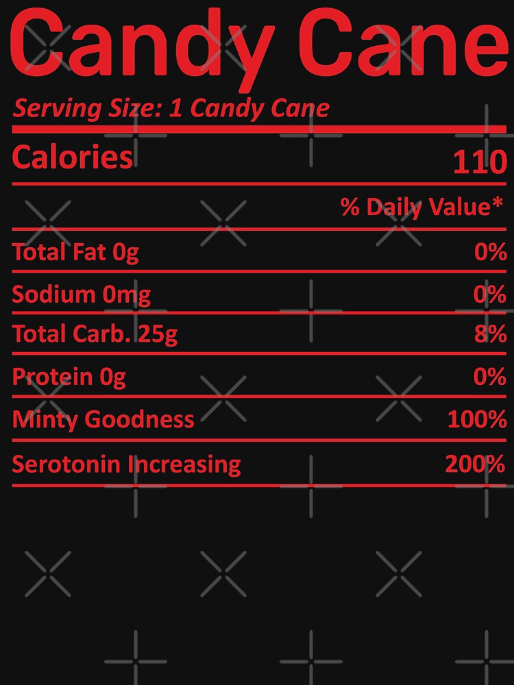 Christmas Candy Cane Nutrition Facts Funny Family Matching Xmas Pajama by alenaz