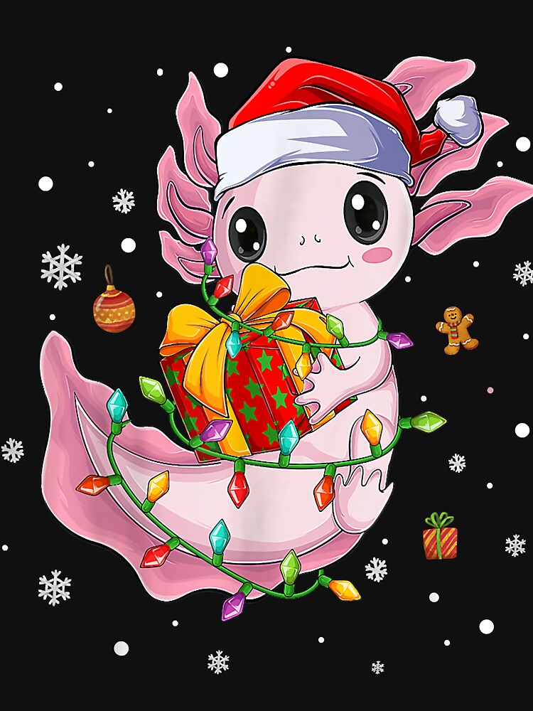 Axolotl Santa Hat Lights Anime Christmas For Girl Women Xmas by IsraelCastro