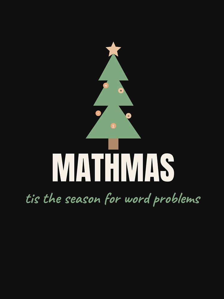 Mathmas Funny Christmas Math Teacher Pun by The Cozy Design Studio