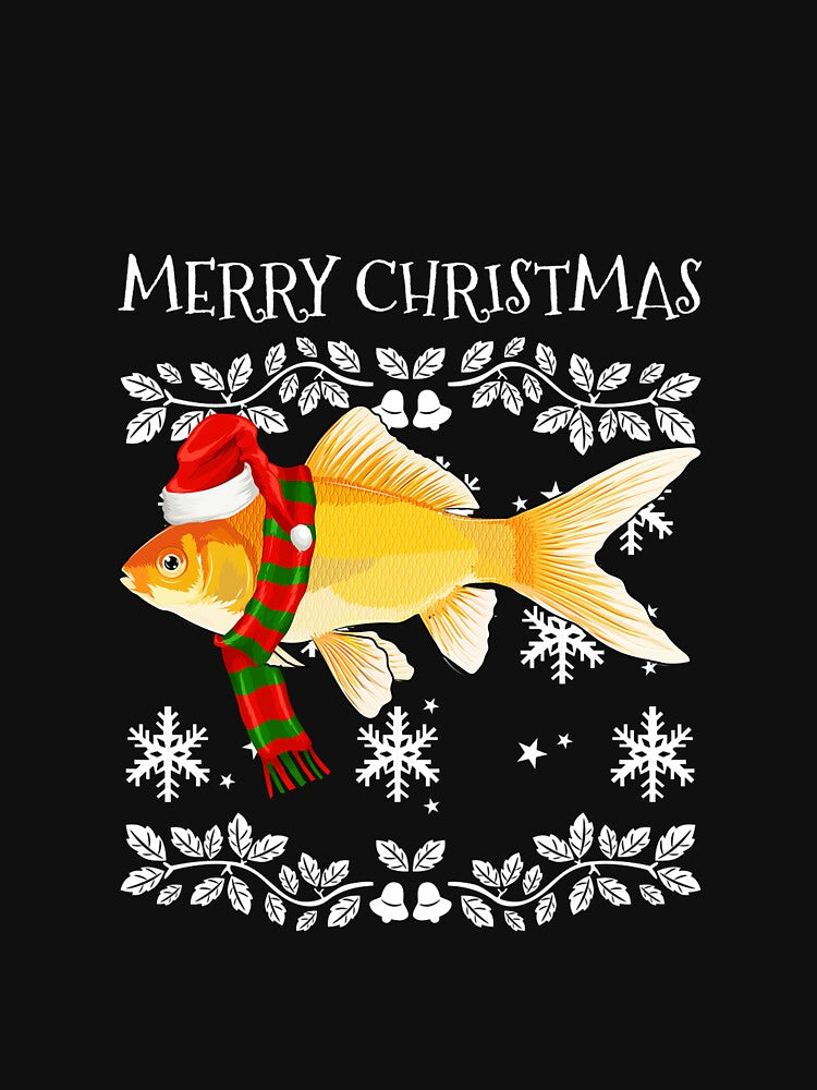 Fish Merry Christmas Ornament Goldfish Ugly Xmas by ShakitaMa