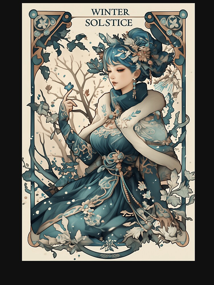 Winter Solstice Woman In Blue by MinilistTime
