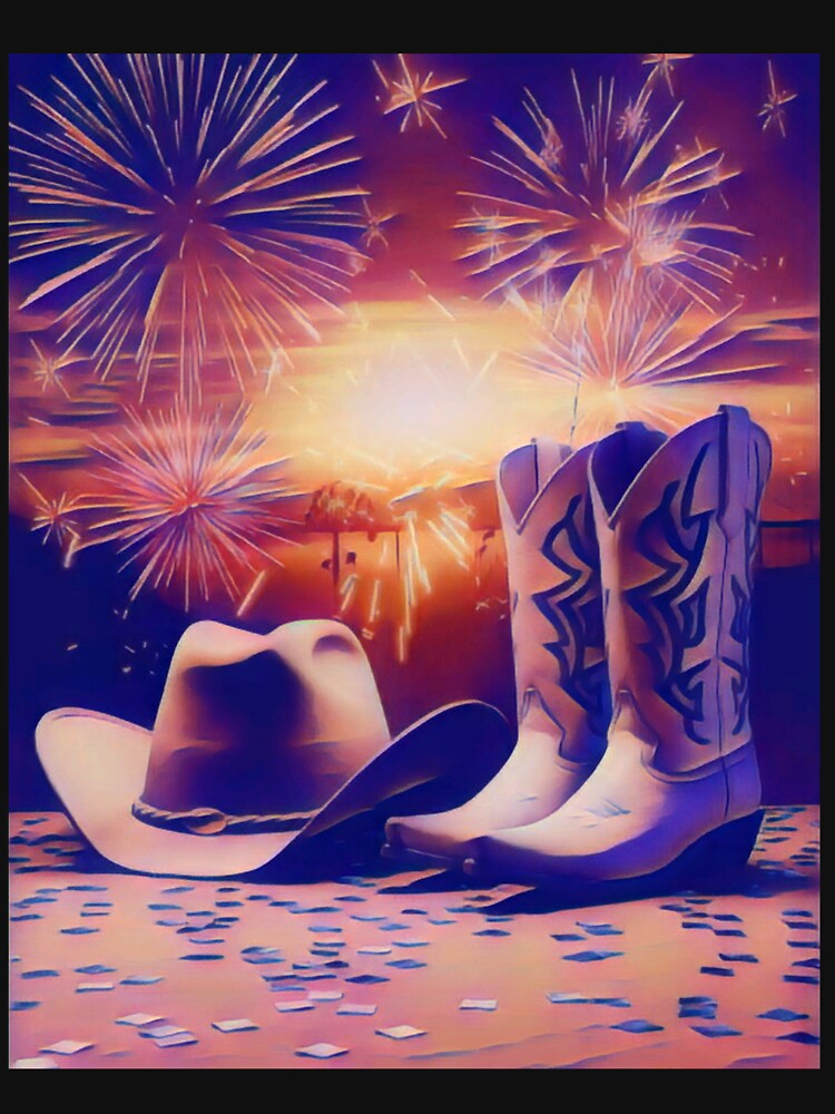 Retro Western New Year Party Look - Cowboy Countdown Vibes by BunBuntheDog-