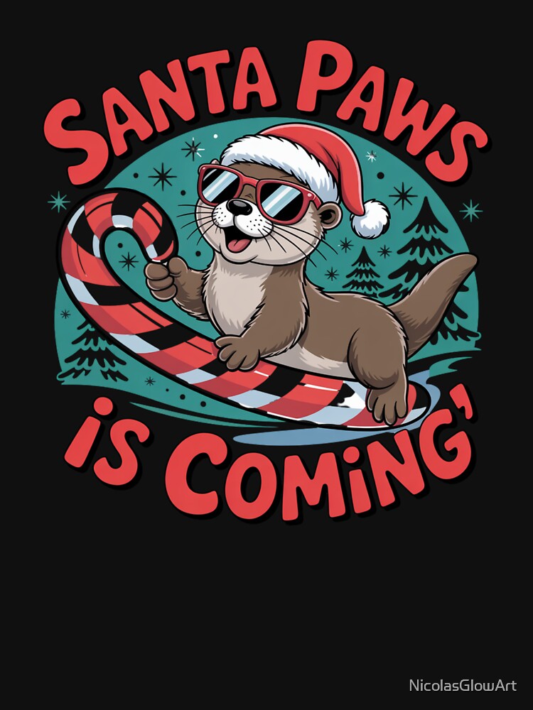 Santa Paws is Coming by NicolasGlowArt