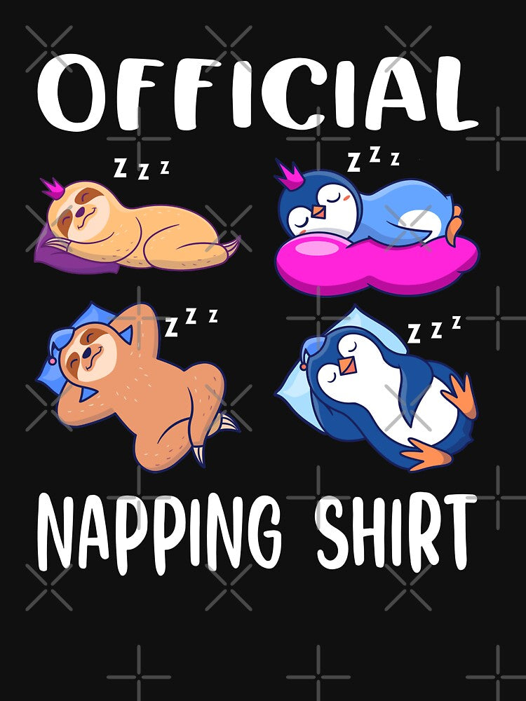 Sloth and Penguin Napping Shirt Pajamas Kids Girls Boys Gift by AS-Shirts