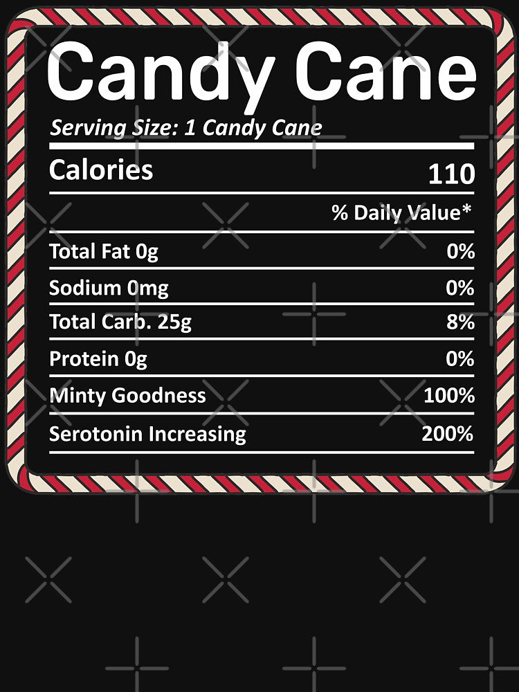 Candy Cane Nutrition Facts Funny Christmas Family Matching Pajama for Candy Lover by alenaz