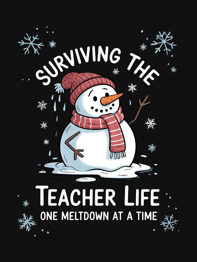 Teacher Christmas One Meltdown At A Time Snowman Winter by papertaless