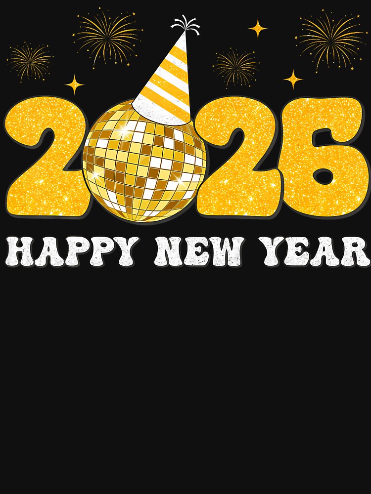 Happy New Year 2026 Disco Ball New Year's Eve Resolutions by JanisPenelope