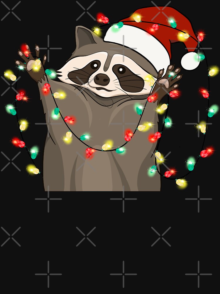 Christmas Raccoon Tree Lights by MoodyApparel