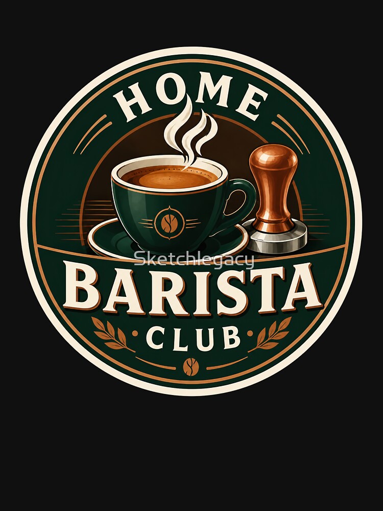 Home Barista Club Coffee Badge by Sketchlegacy