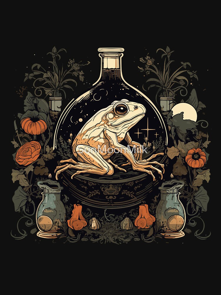Dark academia frog by SunMoonMilk