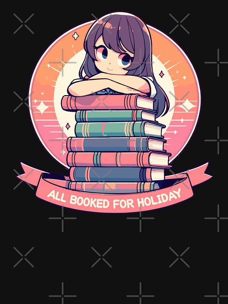 Cute All Booked For Holiday Christmas by TomFrontierArt