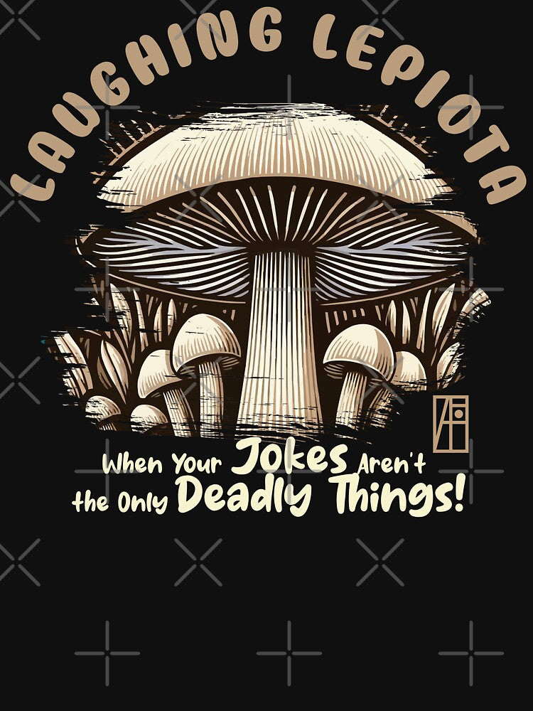 MUSHROOMS - Laughing Lepiota: When Your Jokes Aren't the Only Deadly Things! - Mushroom Forager -Toadstool by ArtProjectShop