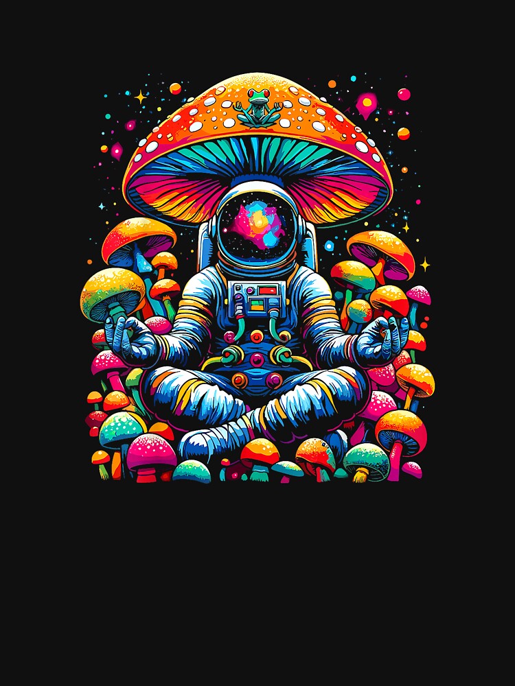 Astronaut Cottagecore Aesthetic Frog T-Shirt by Cafe18