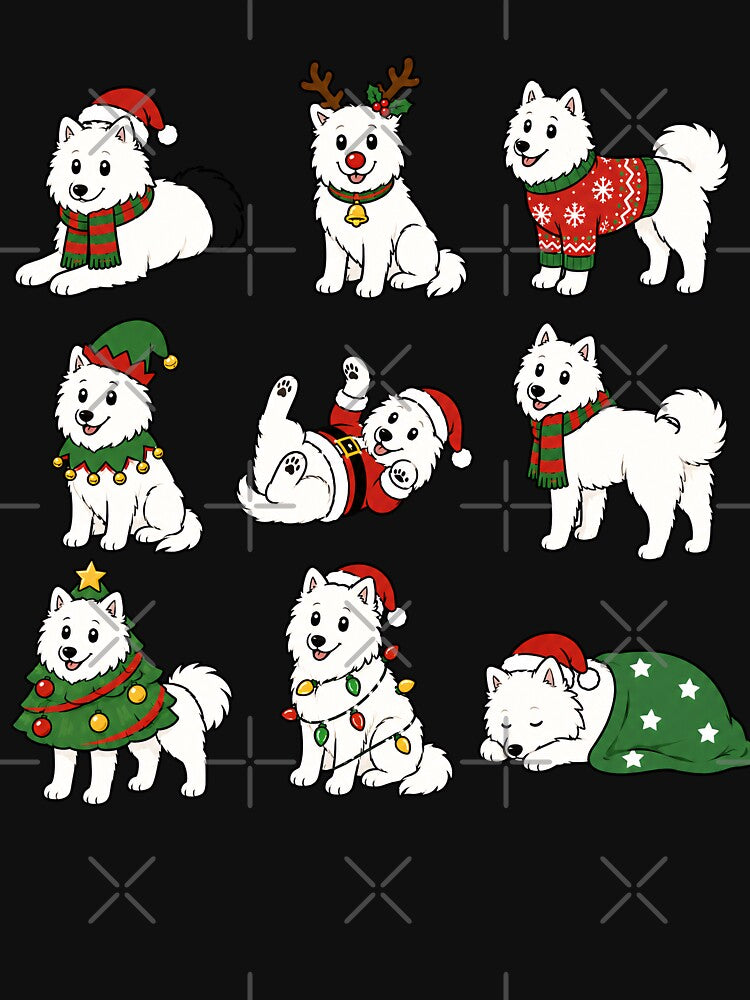 Funny American Eskimo Dog Christmas Holiday Xmas Mom Dad by rafaeltto