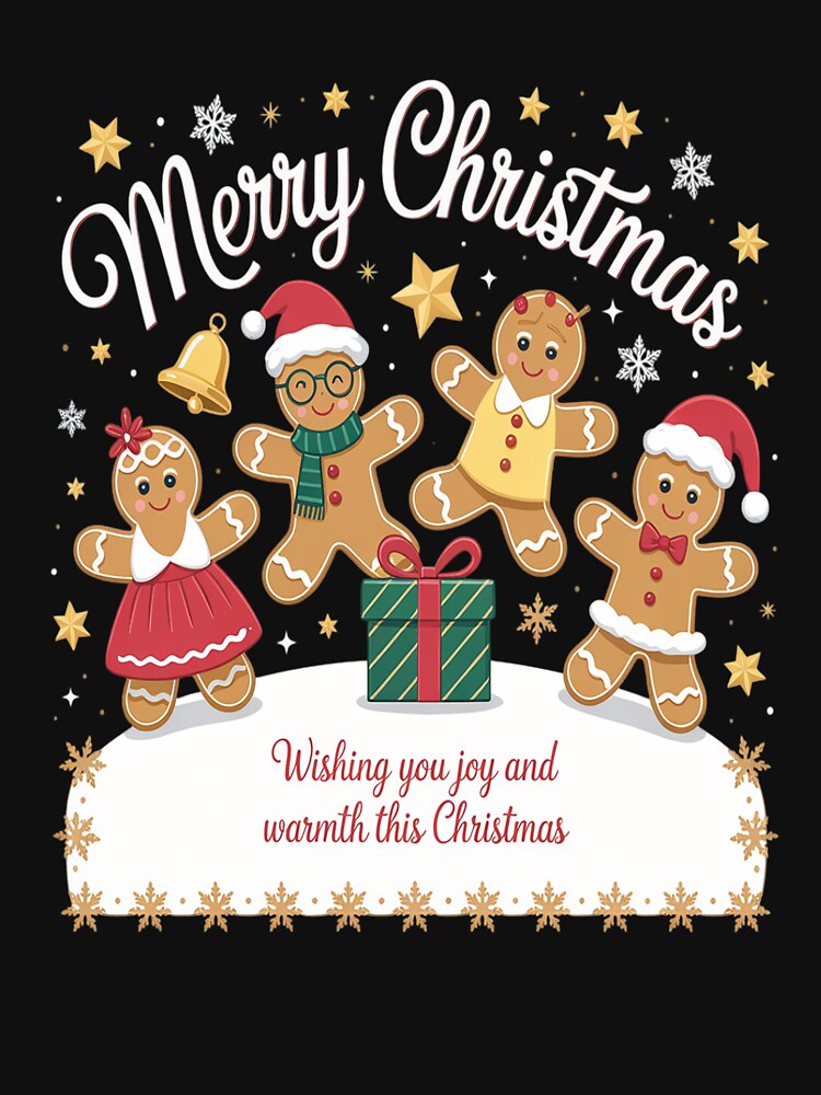 Merry Christmas Gingerbread Cookies Men Women by VladoZork