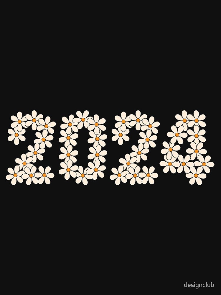 Floral Happy New Year 2024 by designclub