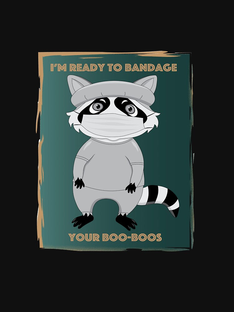 Retro Surgeon raccoon by atedesigns