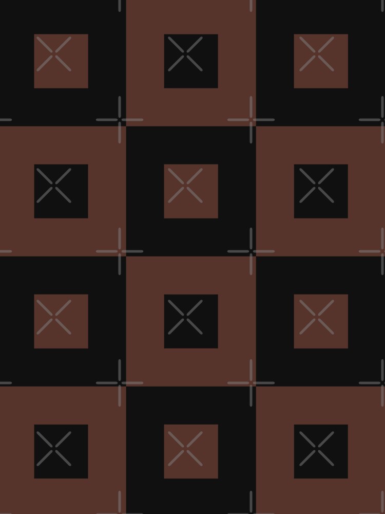 minimalist squares in brown and black dark academia pattern by neopop