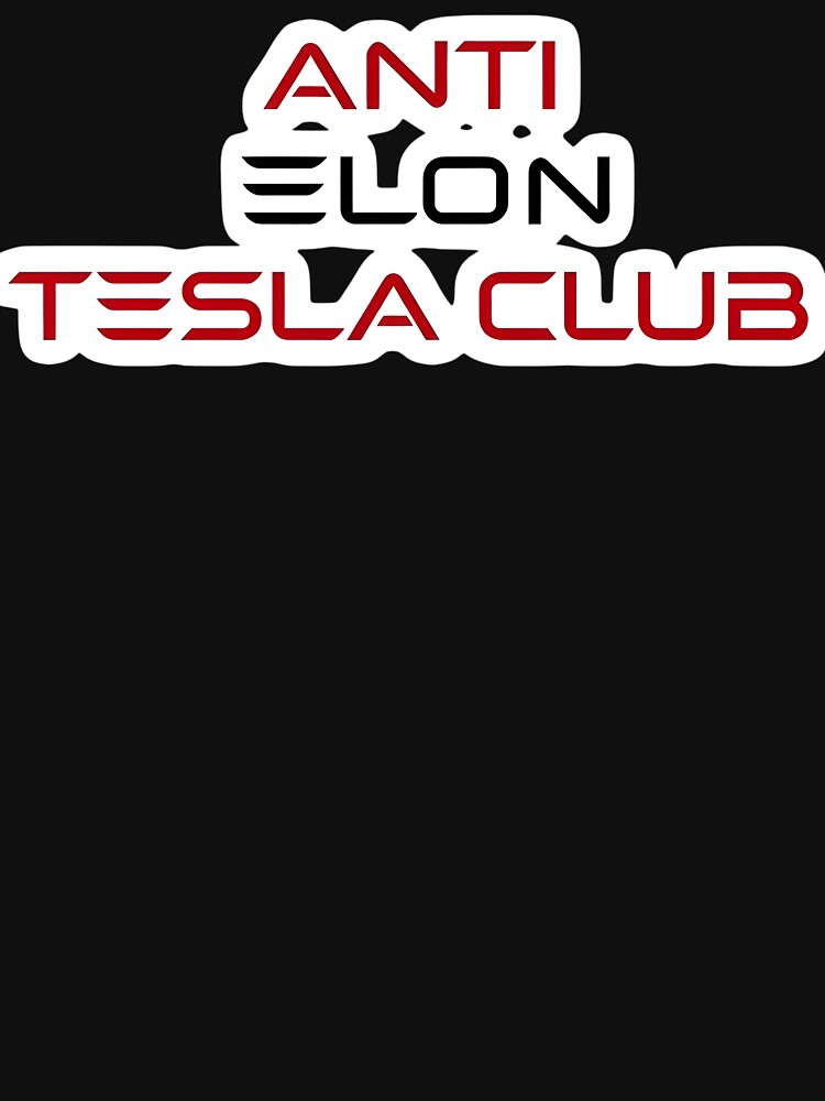 ANTI ELON TESLA CLUB - tesla font style by StudioArtMingle