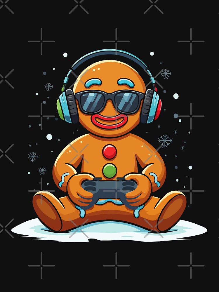 Christmas Gamer Boys Gingerbread Man Video Game Xmas Funny Gift for Kids Women Men by JUSTBEELEGANT