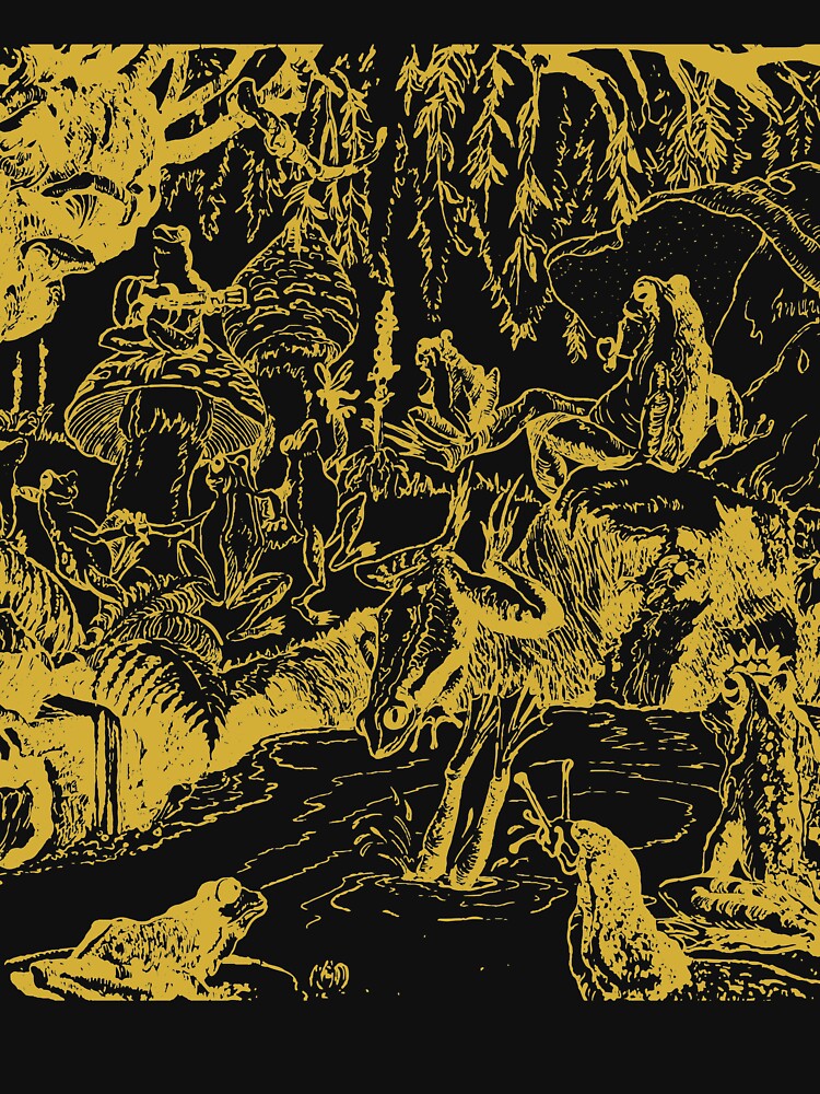 Frogcore Cottagecore Aesthetic Hippie Shrooms Psychedelic by FalkDania