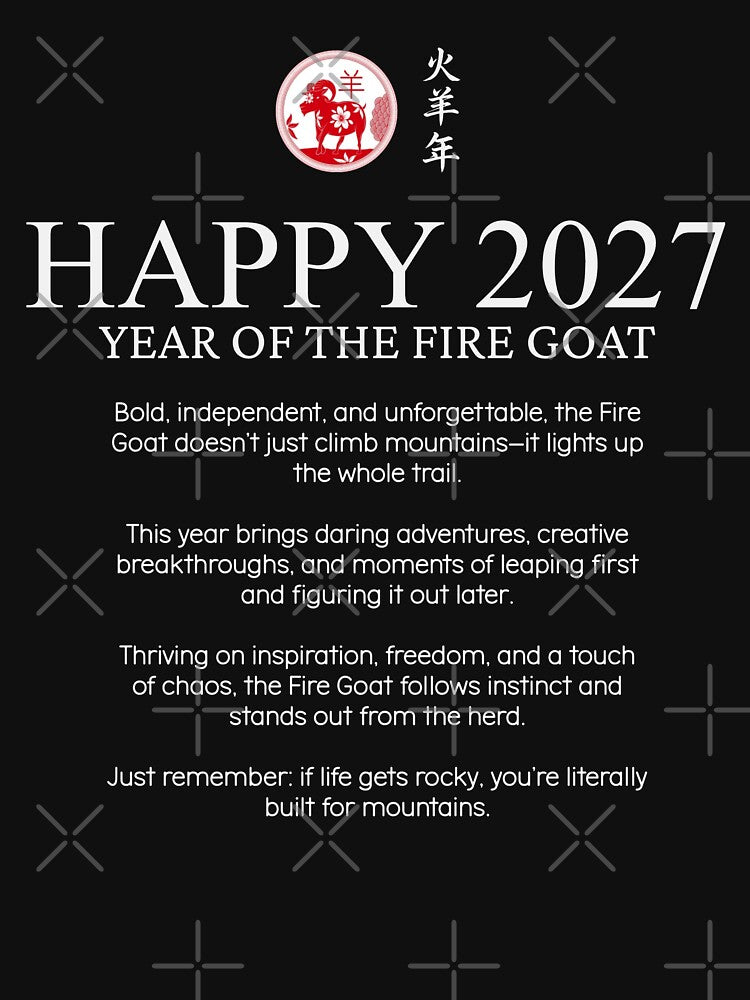 Lunar New Year 2027 Year Of The Fire Goat by HowToCanadian