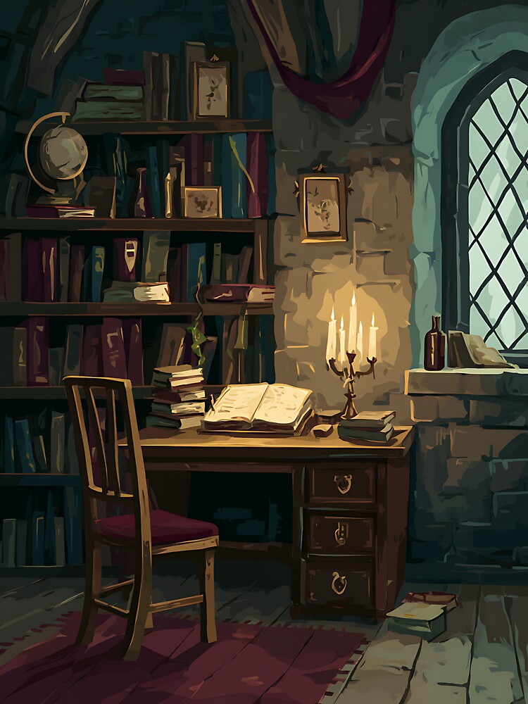 Moody Dark Academia Study by bapupa