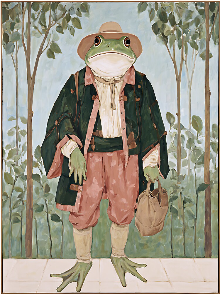 The Charming Cottagecore Frog by bapupa