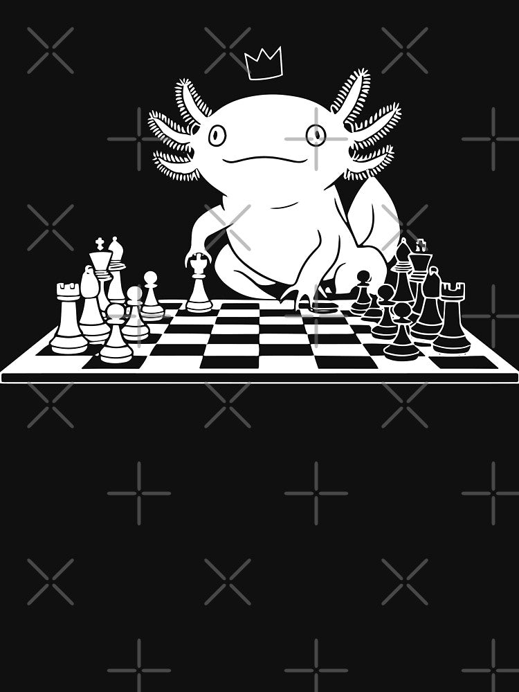 Kawaii axolotl playing chess Cute Axolotl King Chess by MTRBSK11