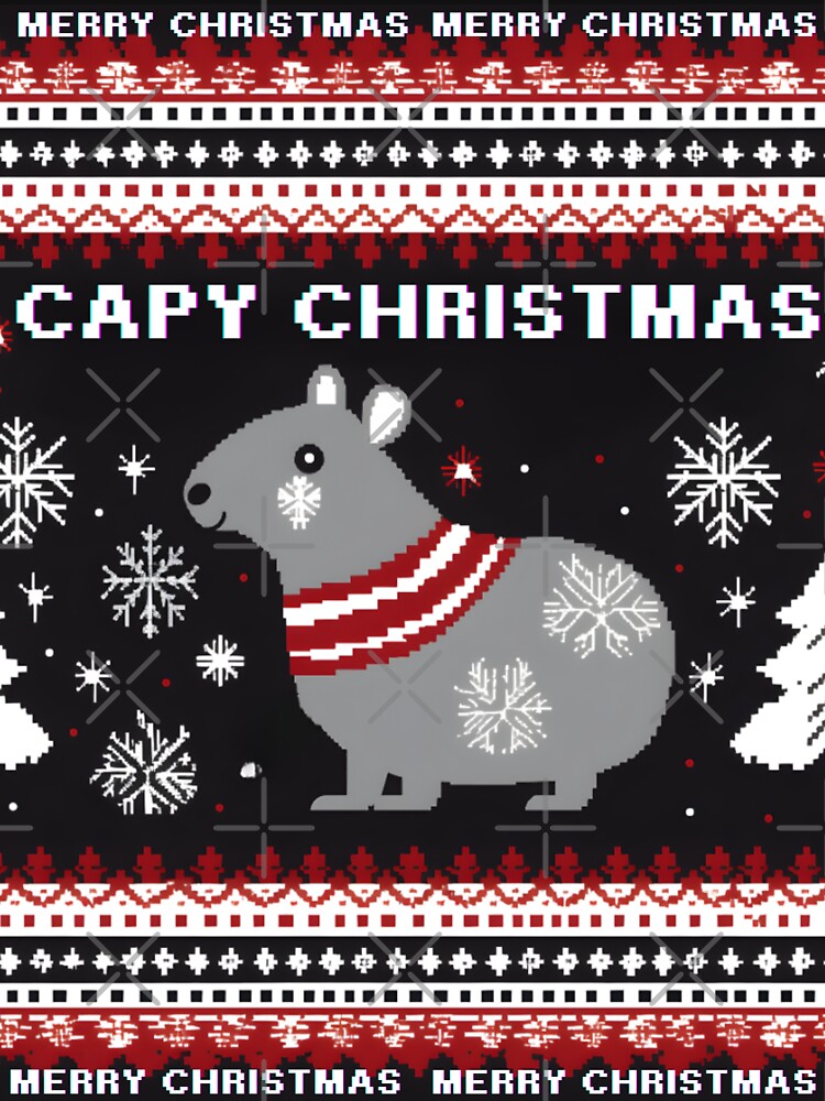 Capybara ugly christmas sweater by DigitalArtAJP