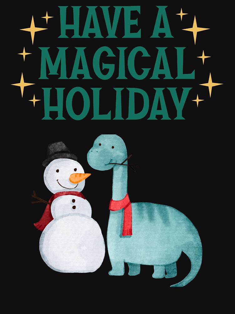 Dinosaur and Snowman Holiday by CraftyrCreator