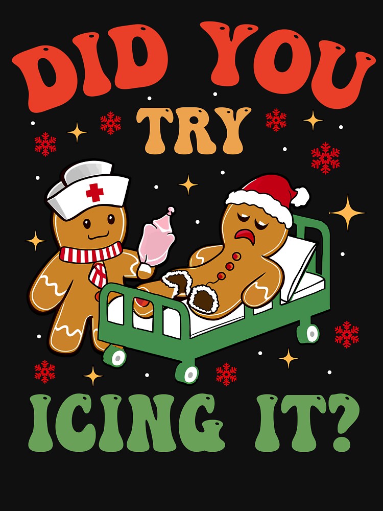 Did You Try Icing It? Funny Gingerbread Man Retro Christmas by ABDERRAHIM90