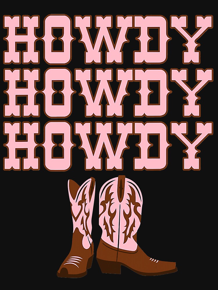 Howdy Rodeo Western Country Southern Cowgirl T-Shirt by Gloria0312