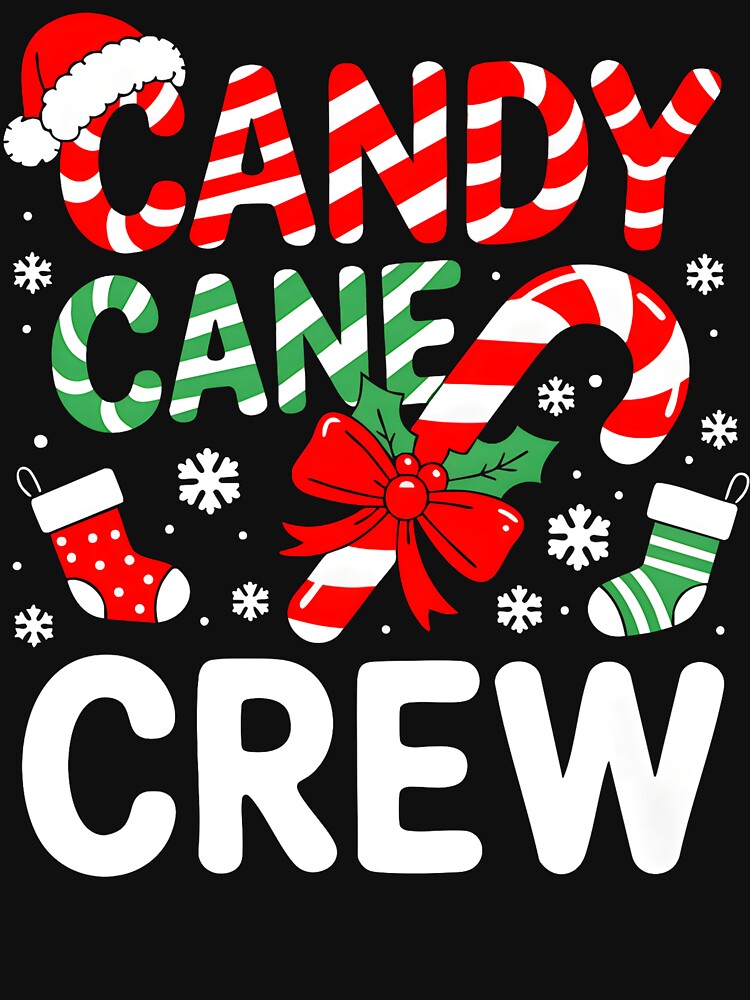Candy Cane Crew Adult Men Women Kids Christmas Pajamas by GreggRoss