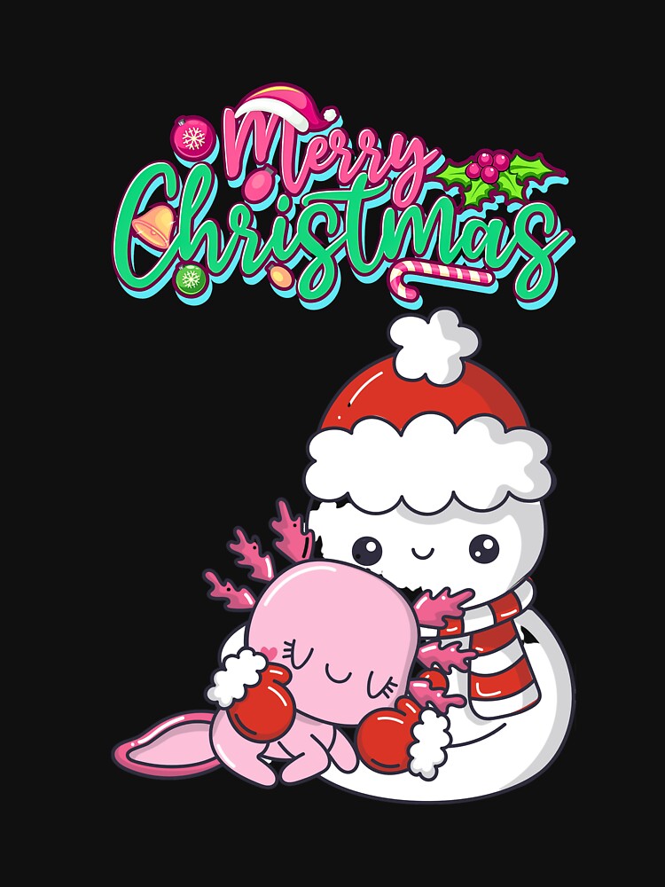 Merry Christmas, Snowman and Axolotl by CraftyrCreator