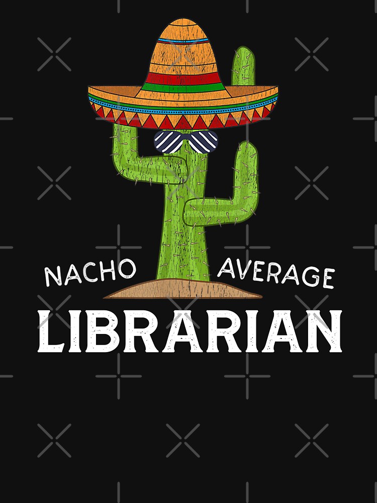 Fun Funny librarian Humor Gifts, Funny Cactus illustration distressed Design Meme Saying librarian Dad Husband Christmas Fathers Day Gift by xlnv