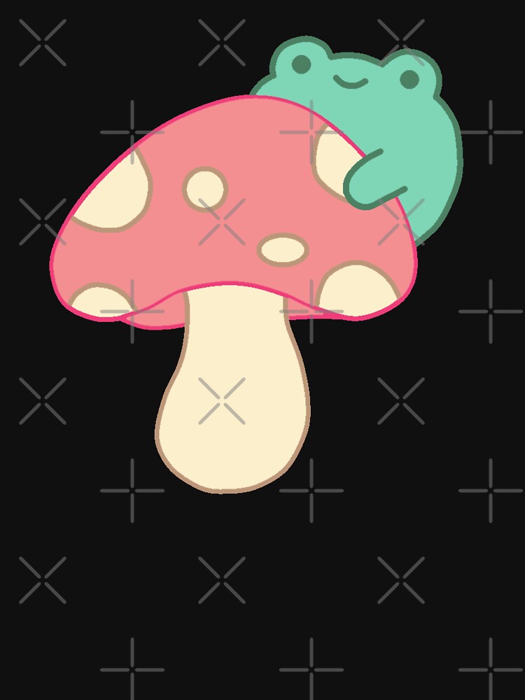 Cute Cottagecore Frog on a Toadstool by elunemori