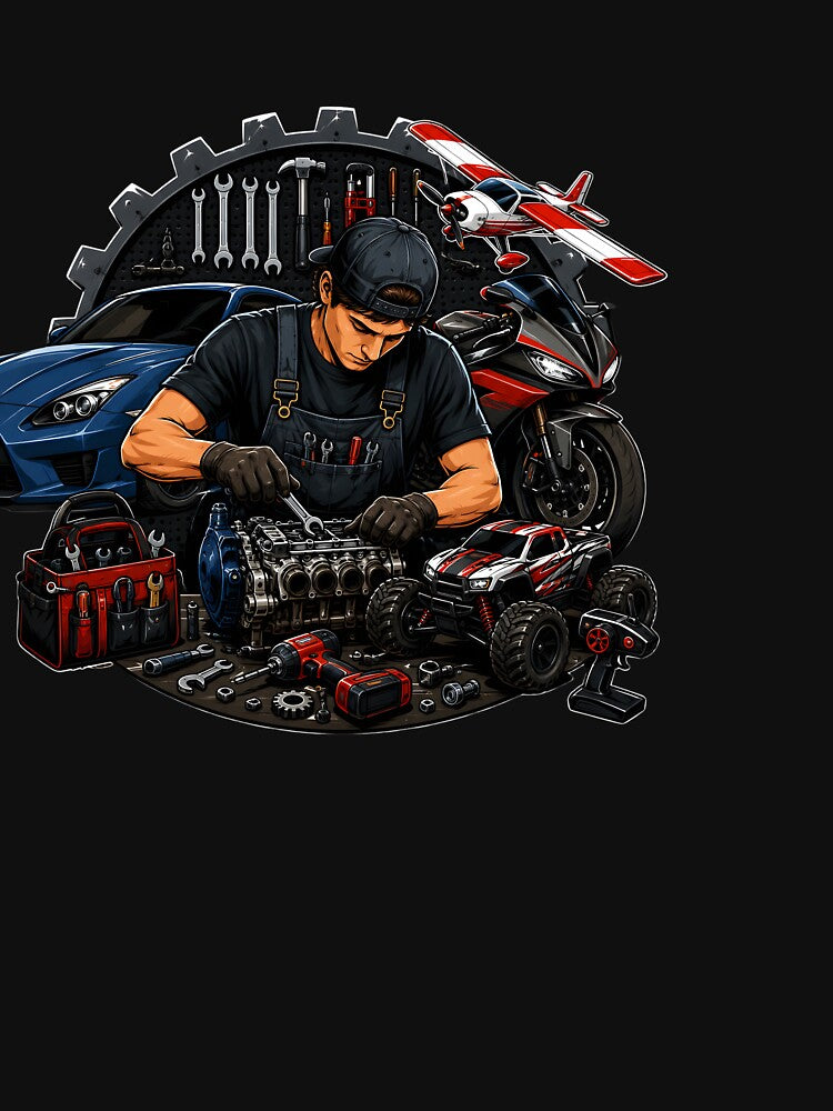Funny Auto Mechanic Car Motorcycle Repair Garage Racing by Tbenghali