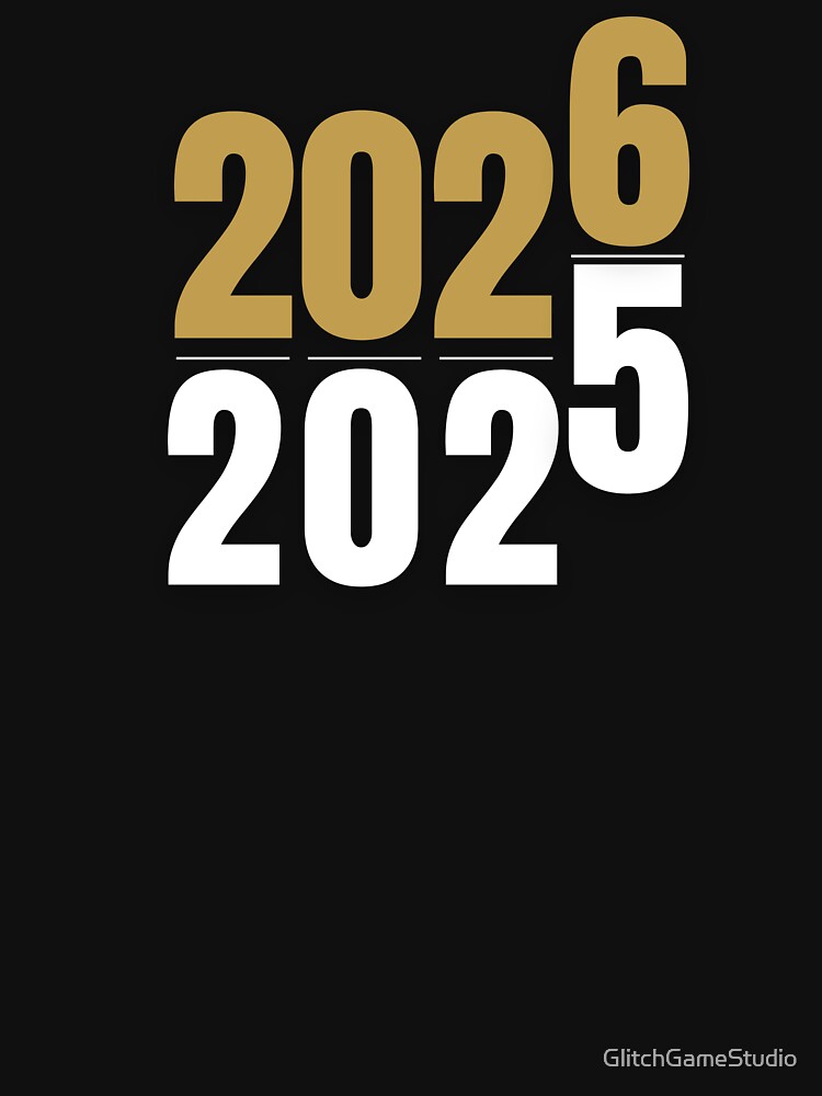 Goodbye 2025 Hello 2026 – Minimal New Year Transition Design by GlitchGameStudio