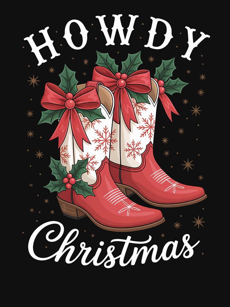 Western Christmas Boot Coquette Bow by SiegridOffical