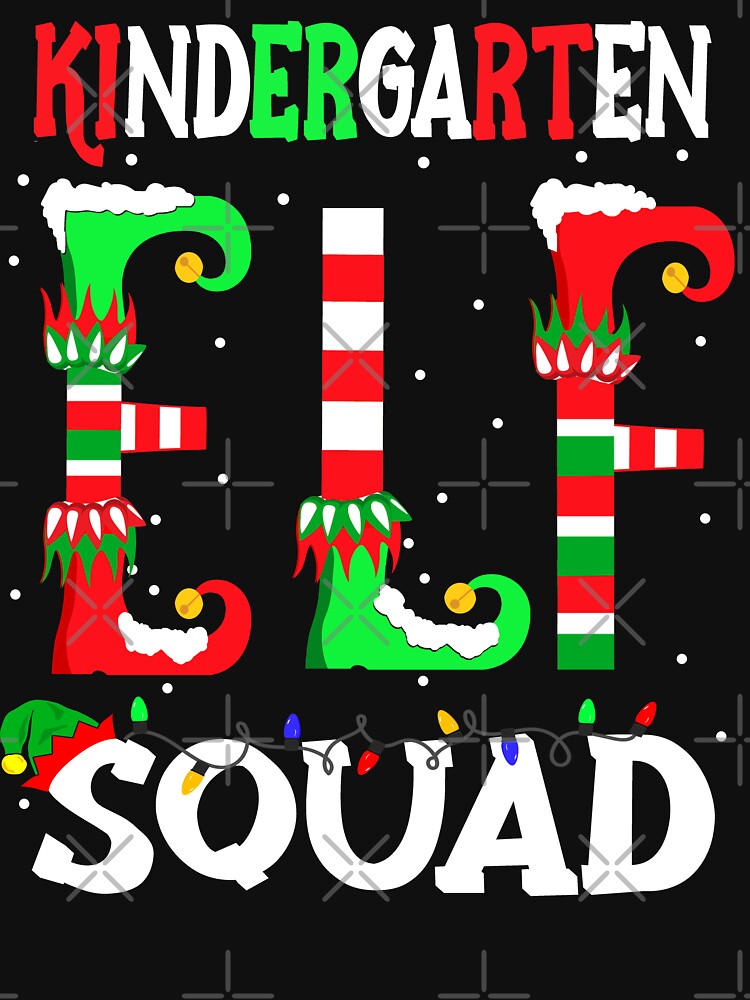 kindergarten christmas elf squad shirt , matching christmas kindergarten kids shirt by ZAIN JAMAL