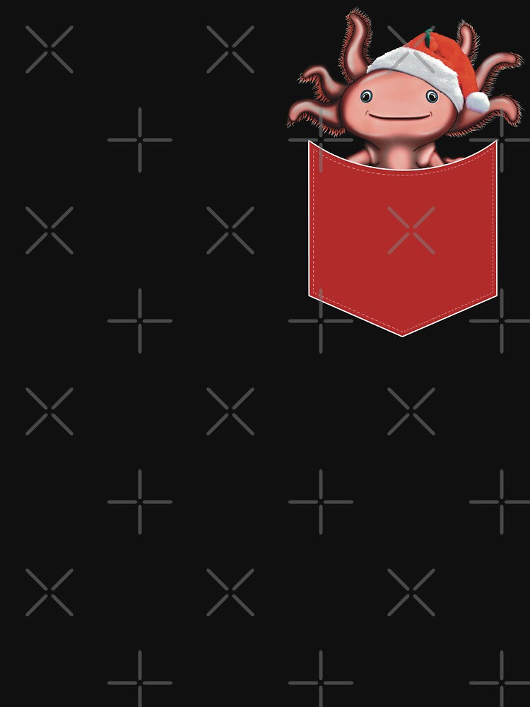 Pocket Axolotl Santa Hat Gift by DAGHO