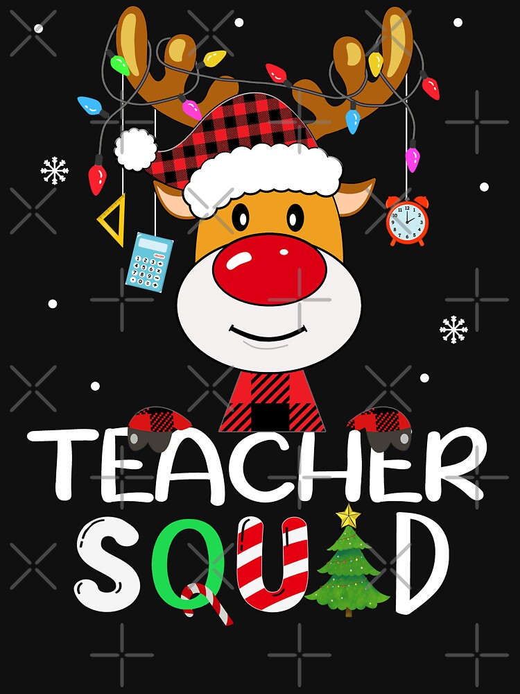 teacher christmas reindeer shirt , matching teacher squad christmas crew 2023 shirt by ZAIN JAMAL