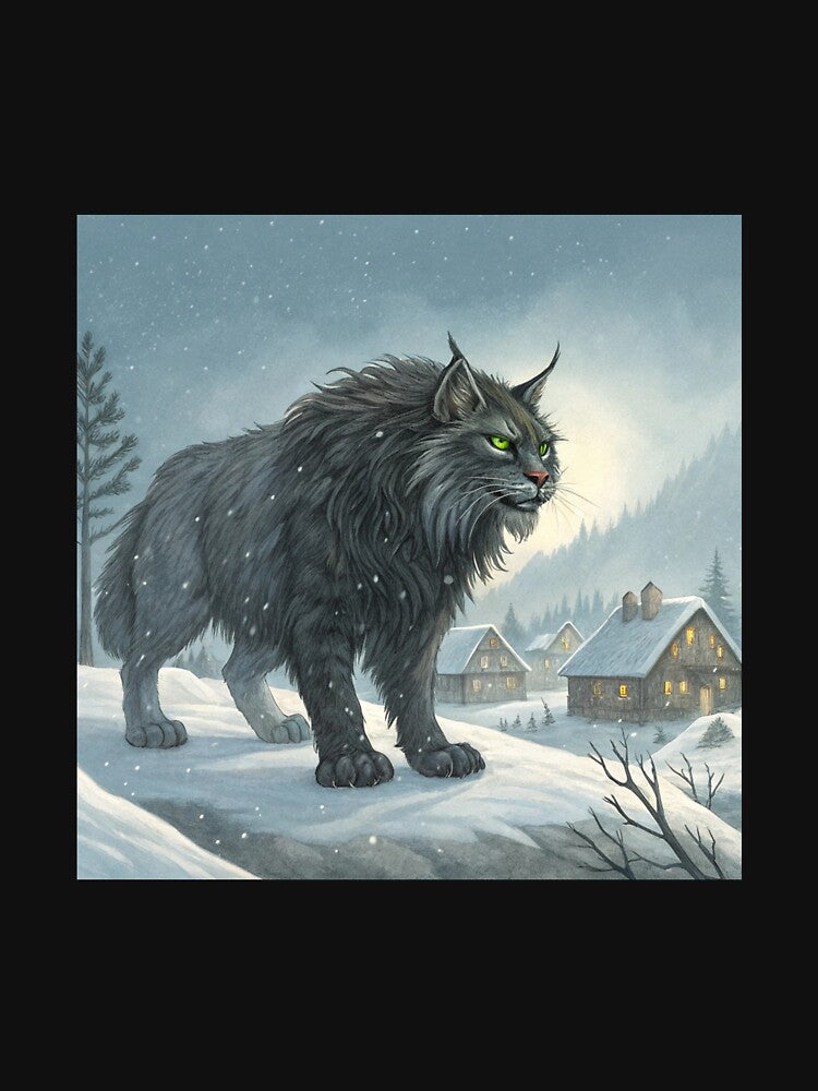 Jólakötturinn (Yule Cat) 01 by AIfolklore