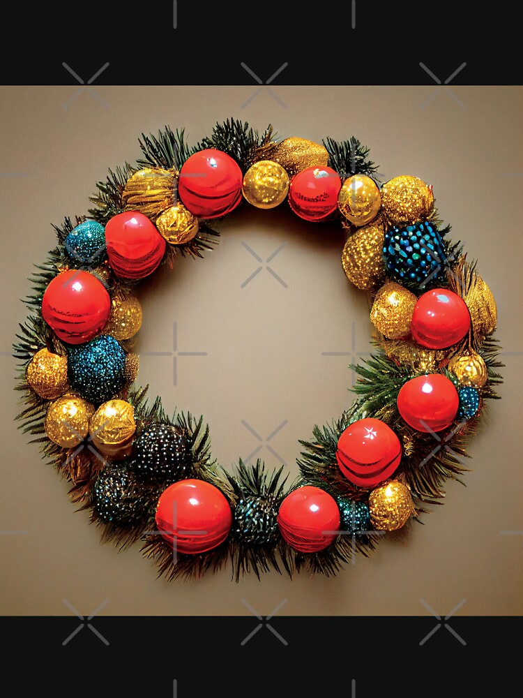 a christmas wreath made of pine cones and balls by DesignAtYO