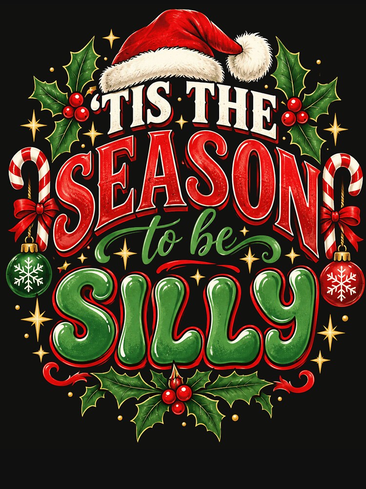 christmas holiday cheer festive holly and ornaments by ROUX-ART