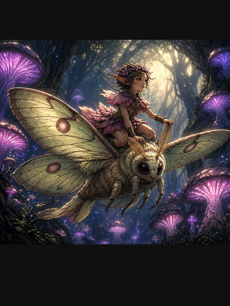 Fairycore Aesthetic: Moth Rider by bapupa