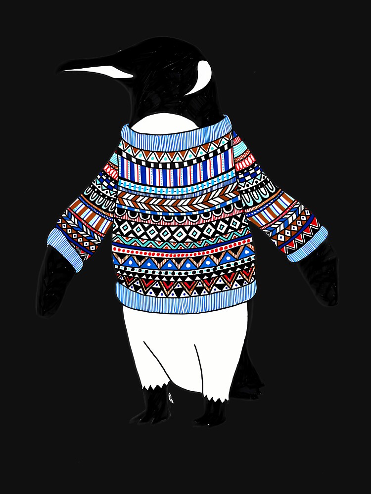 Penguin Cozy Sweater Illustration by tirwyeaeo45