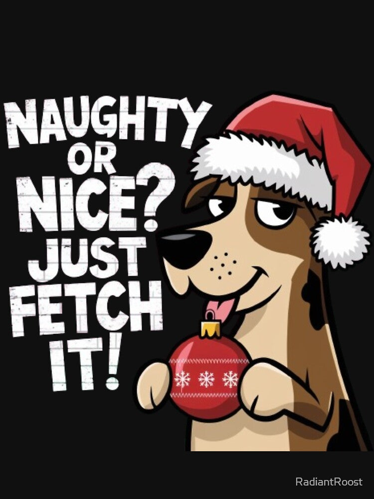 Funny Christmas DogNaughty or Nice DogChristmas Dog by RadiantRoost